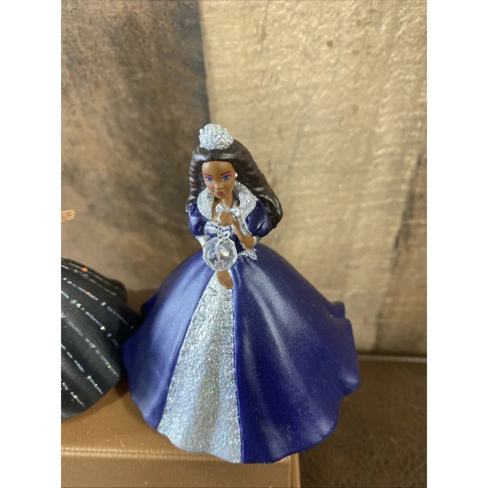 Set of 2 Vintage African American Barbie Hallmark Keepsake Ornaments 1998 & 1999